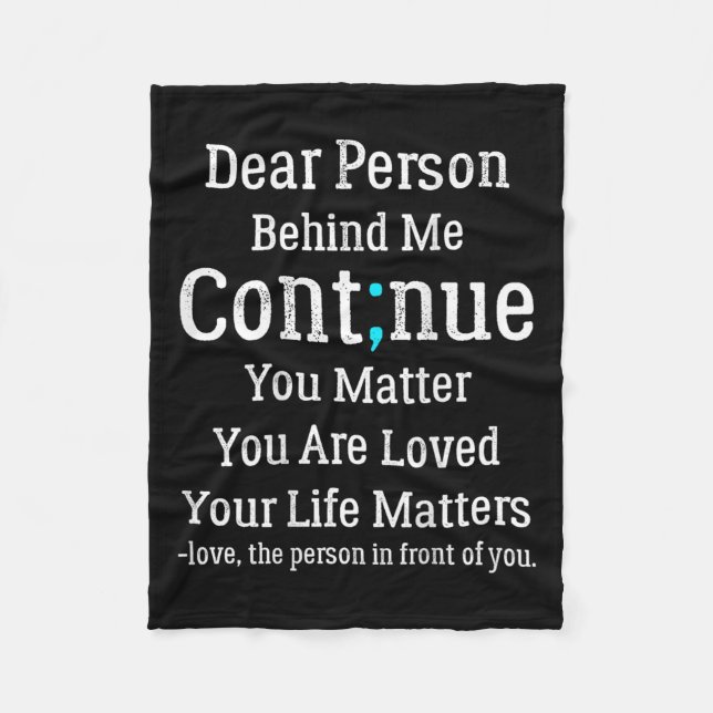 Manta Polar Person Behind Me Suicide Prevention And Depression (Anverso)