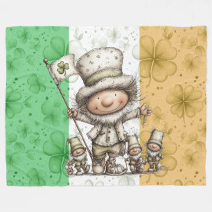 Manta Polar Personajes caprichosos del Día de San Patricio 