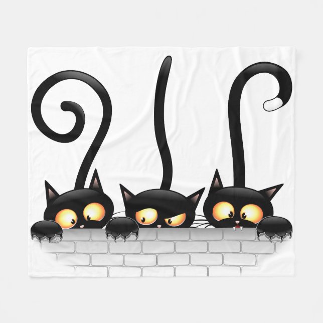 Manta Polar Personajes traviesos, lúgubres y divertidos (Frente (Horizontal))