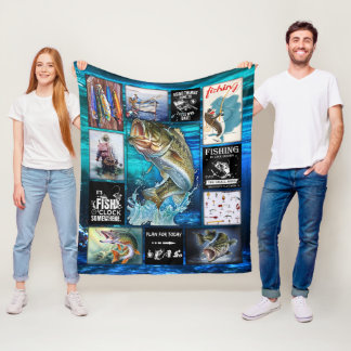 Manta Polar Personalice el gracioso regalo del pescador