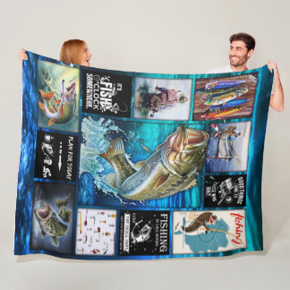 Manta Polar Personalice el gracioso regalo del pescador