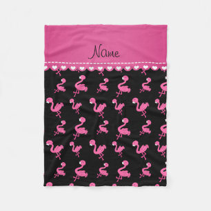 Manta Polar Personalice los flamencos rosados negros conocidos