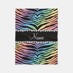 Manta Polar Personaliza el nombre de franjas de tigre arco iri