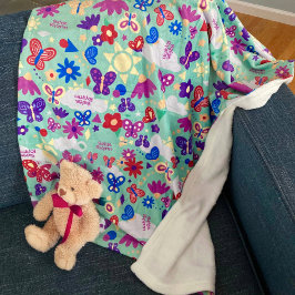 Manta Polar Personaliza las formas de diversión de mariposa en