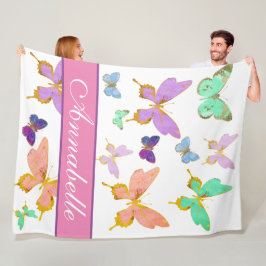 Manta Polar Personaliza tu propia funda de mariposa