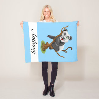 Manta Polar Personaliza tu propio Panda de Bebé Cute