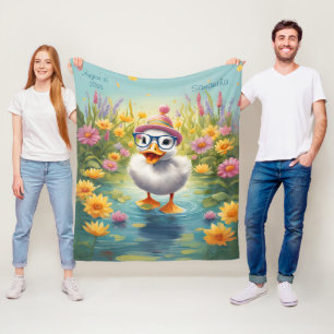 Manta Polar Personalizable Cosy Duckling Fleece Blanket