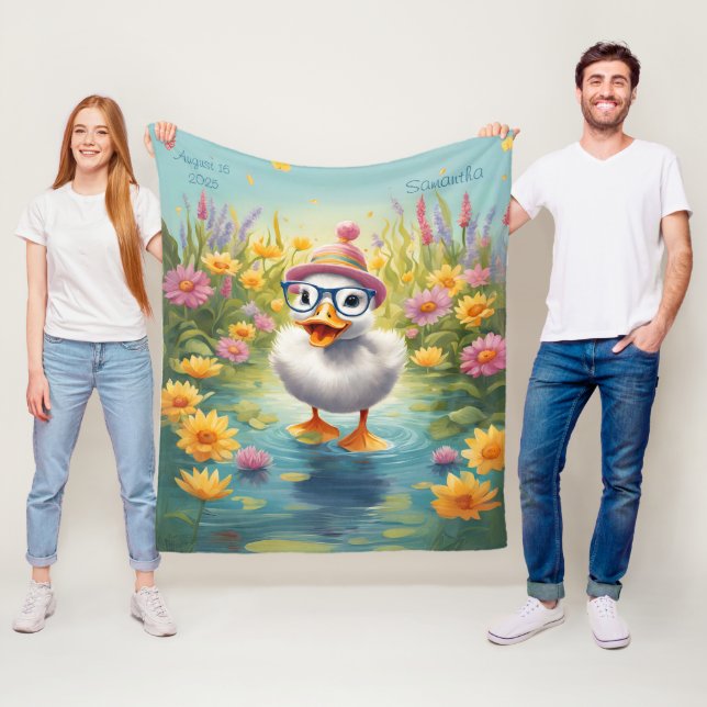 Manta Polar Personalizable Cosy Duckling Fleece Blanket (In situ)