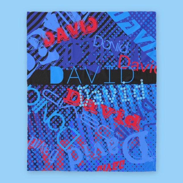 Manta Polar Personalizable Cualquier nombre o palabra | Azul n (Subido por el creador)