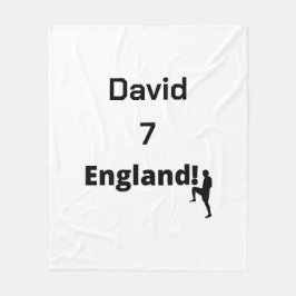 Manta Polar Personalizable de jugador de fútbol de Inglaterra
