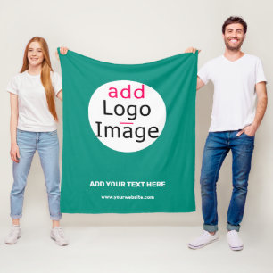 Manta Polar Personalizable de Moda empresarial verde esmeralda