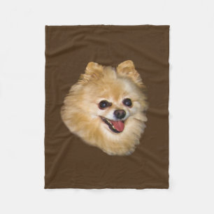 Manta Polar Personalizable del perro de Pomeranian