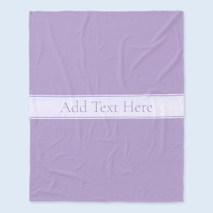 Manta Polar Personalizable Elegante Lavanda Ligera Púrpura