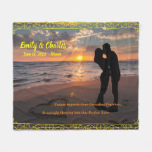 Personalizable Fun Boda Gift Fleece Blanket