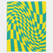 Personalizable Ilusión Yellow Verde azulada Warped