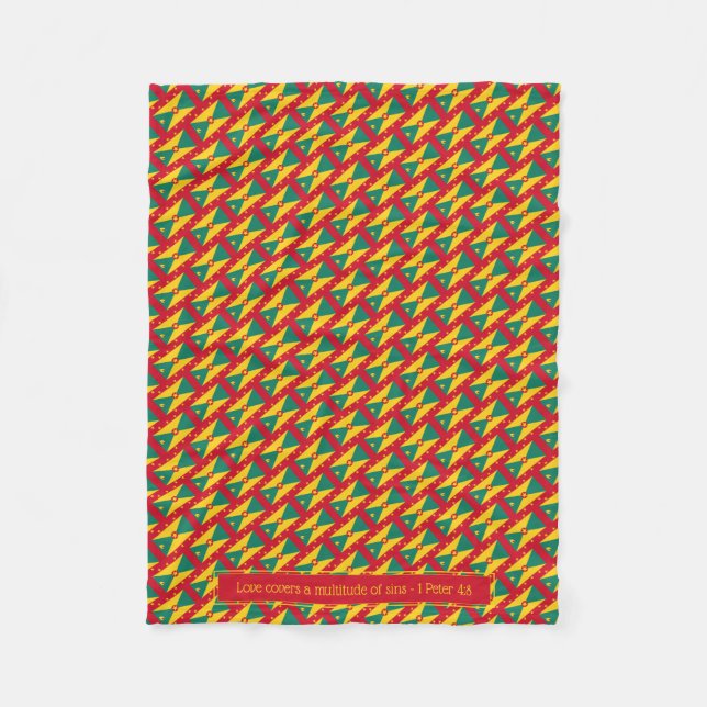 Manta Polar Personalizable Patriótico GRANADA CARRIACOU (Anverso)