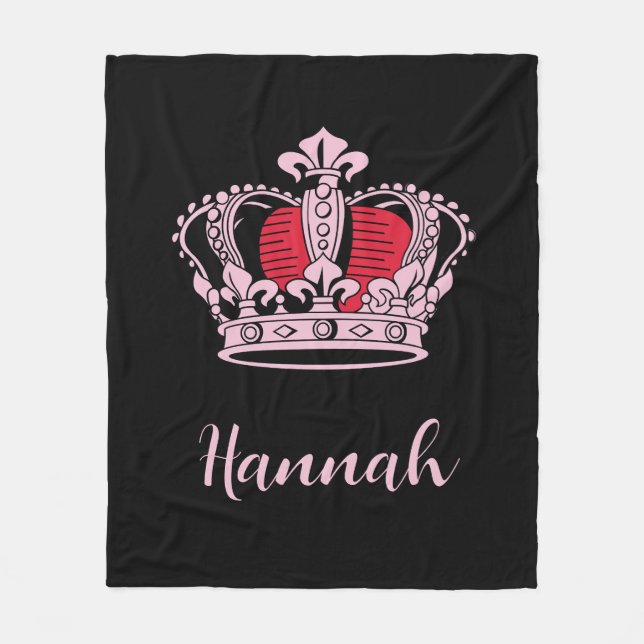 Manta Polar Personalizable Princesa Reina Corona (Anverso)