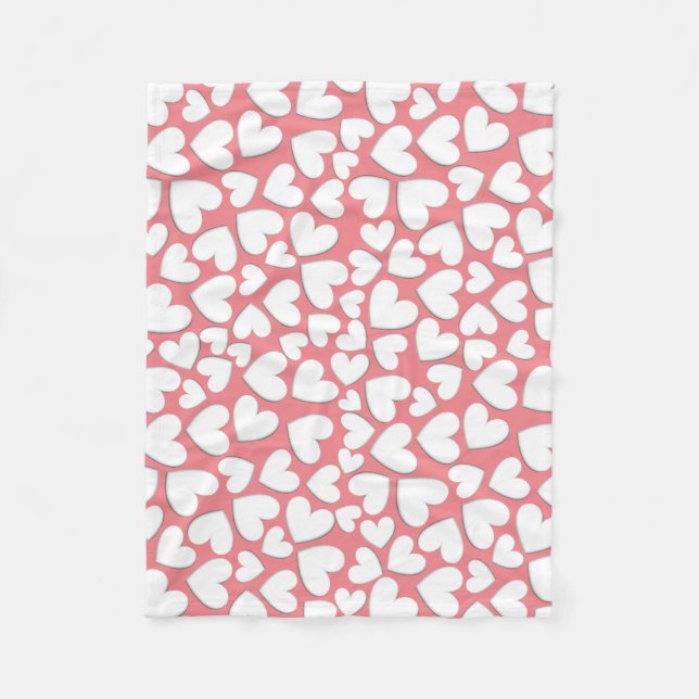 Manta Polar Personalizable Puffy Hearts (Anverso)