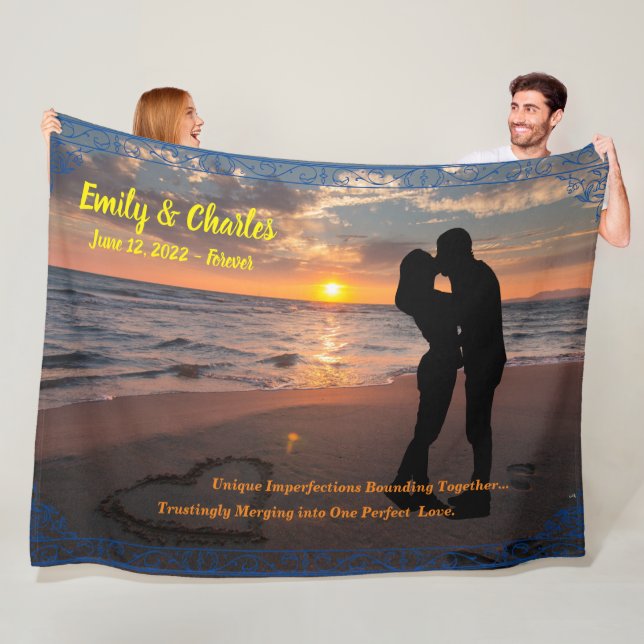 Manta Polar Personalizable Romance Couples Gift (In situ)