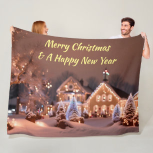 Manta Polar Personalización de la escena de Navidades al aire 