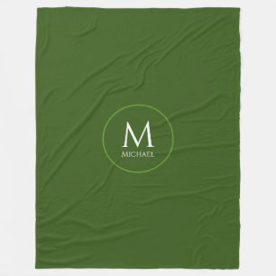 Manta Polar Personalización de Monograma Bosque de Plantilla I