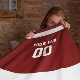 Manta Polar Personalización del rojo y blanco del fútbol