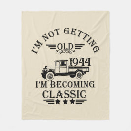 Manta Polar Personalizada fiesta de cumpleaños 80 vintage