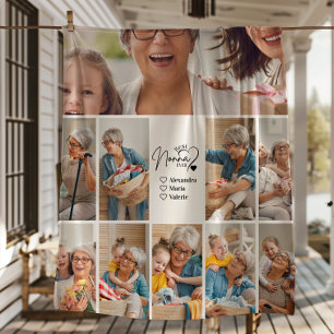 Manta Polar Personalizado 10 Fotos Mejor Nonna Ever Minimalist