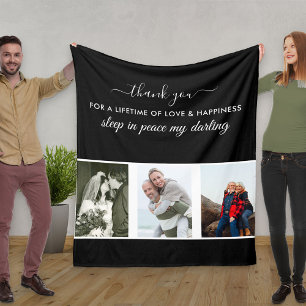 Manta Polar Personalizado 3 Cuadrícula De Fotografía En Memo