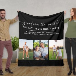 Manta Polar Personalizado 3 Cuadrícula de fotos en memoria amo