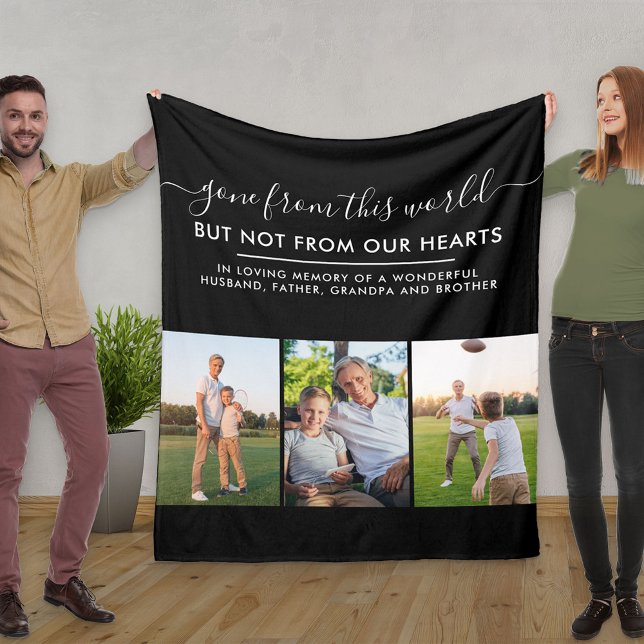 Manta Polar Personalizado 3 Cuadrícula de fotos en memoria amo (Subido por el creador)