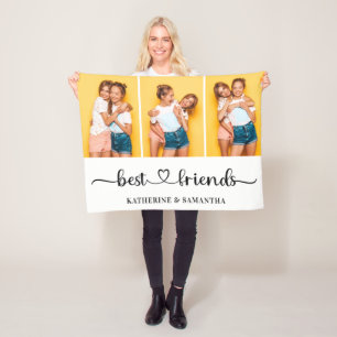 Manta Polar Personalizado 3 mejores amigos de Collage de fotos