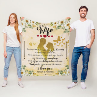 Manta Polar Personalizado A Mi Esposa Amor Por Siempre Regalos