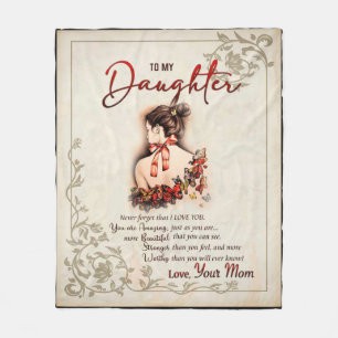 Manta Polar Personalizado A Mi Hija De Mamá Mariposa Bla