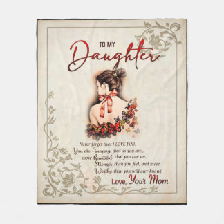 Manta Polar Personalizado A Mi Hija De Mamá Mariposa Bla