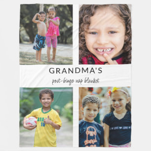 Manta Polar Personalizado Abuela Collage de fotos Funny Nap