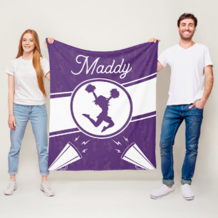 Manta Polar Personalizado Alegre Morado Con Nombre Para