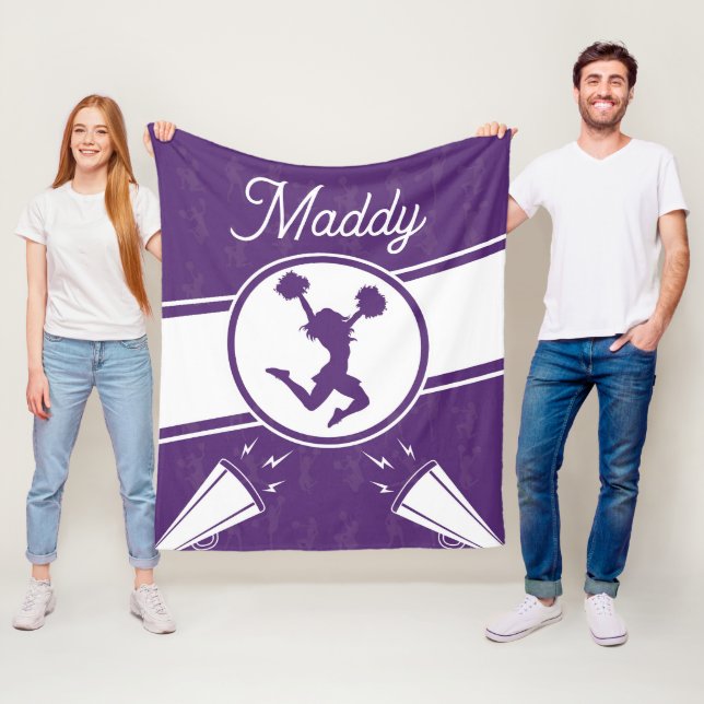 Manta Polar Personalizado Alegre Morado Con Nombre Para (In situ)