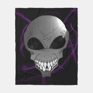 Manta Polar Personalizado alienígena gris Fleece Blanket