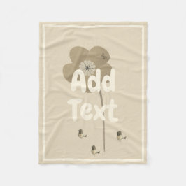 Manta Polar Personalizado Añadir Bonito de texto Jardín