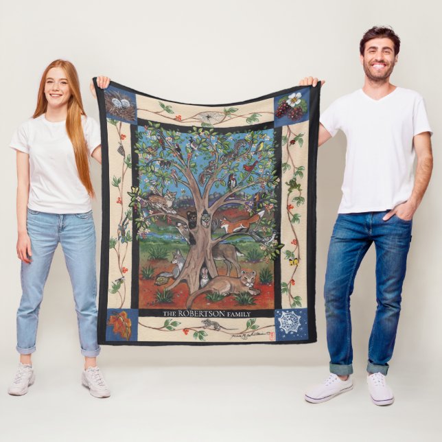Manta Polar Personalizado Árbol de vida Animal del Suroeste  (In situ)