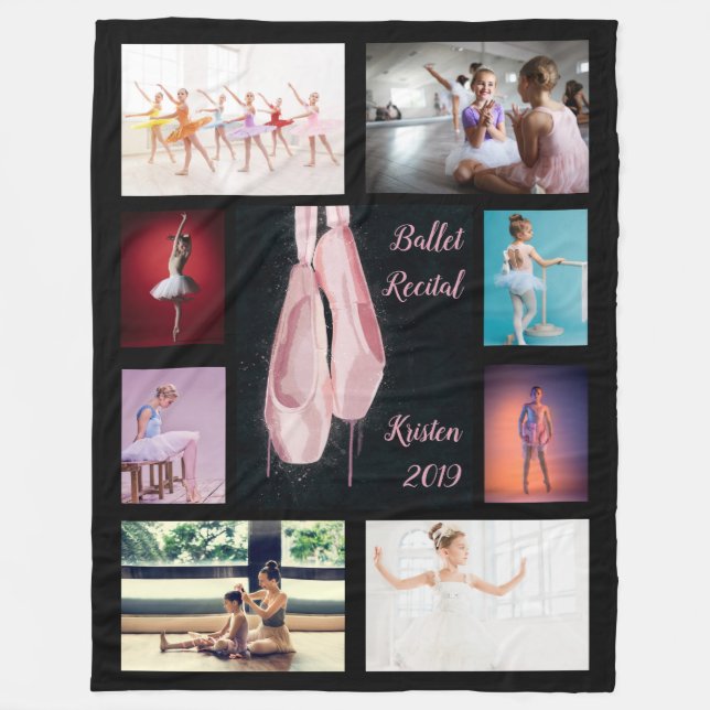 Manta Polar Personalizado Ballet Shoes Photo (Anverso)