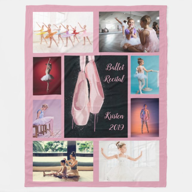 Manta Polar Personalizado Ballet Shoes Photo (Anverso)