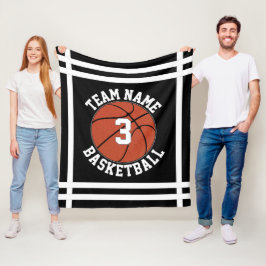 Manta Polar Personalizado Baloncesto nombre equipo y número de