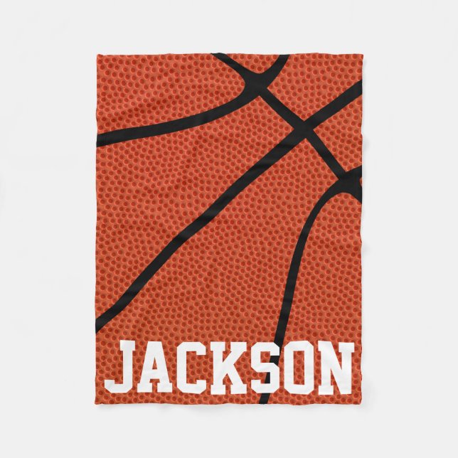 Manta Polar PERSONALIZADO Baloncesto Piel Fleece Blanket (Anverso)