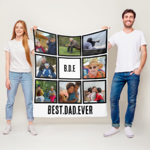 Manta Polar Personalizado BDE Moderno Mejor Papá Nunca Ocho Co