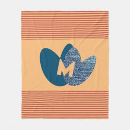 Manta Polar Personalizado Big Hearts Monogrammed Blanket