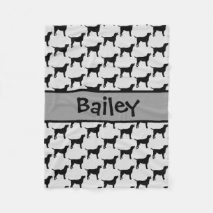 Manta Polar Personalizado Black Lab Silhouette