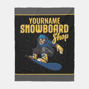 Manta Polar Personalizado Boarder Snowboarding Shop Big Air
