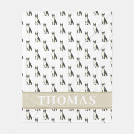 Manta Polar Personalizado Boston Terrier